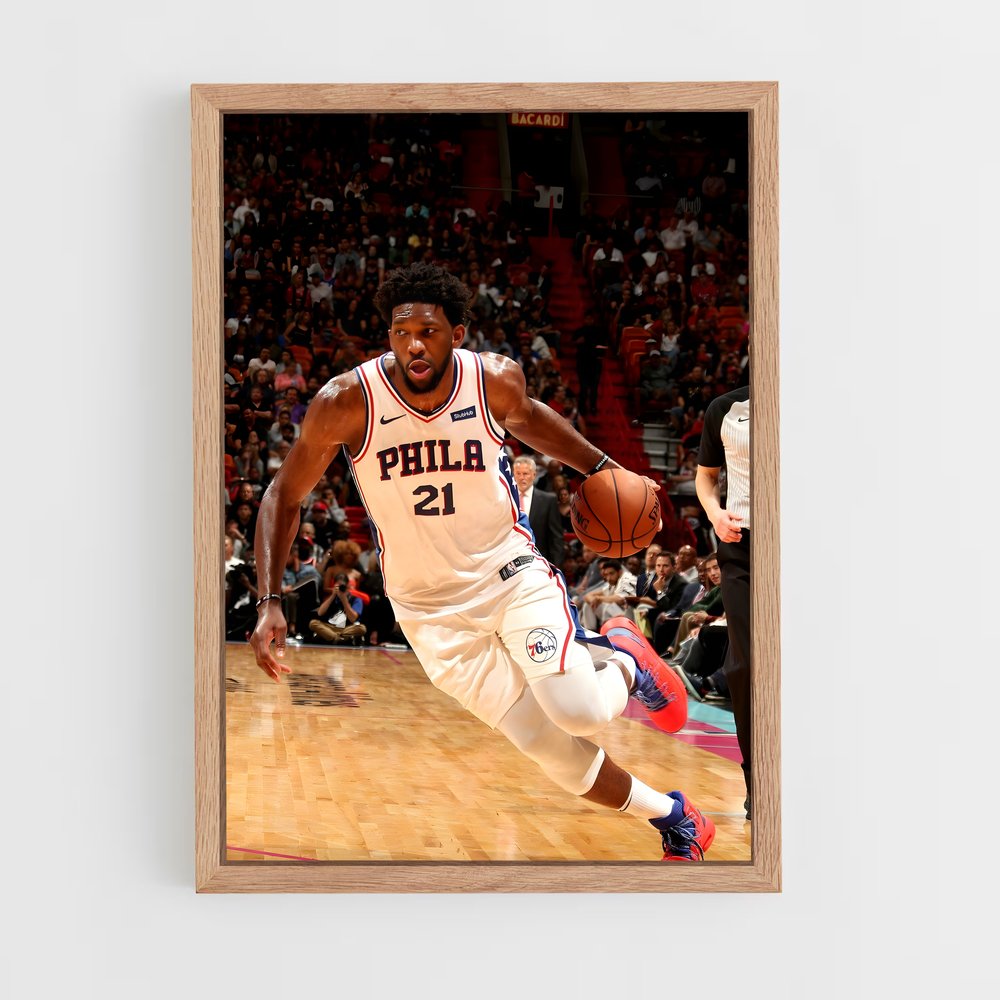 Poster Joel embiid dribble – affiche Basketball (vue 4)
